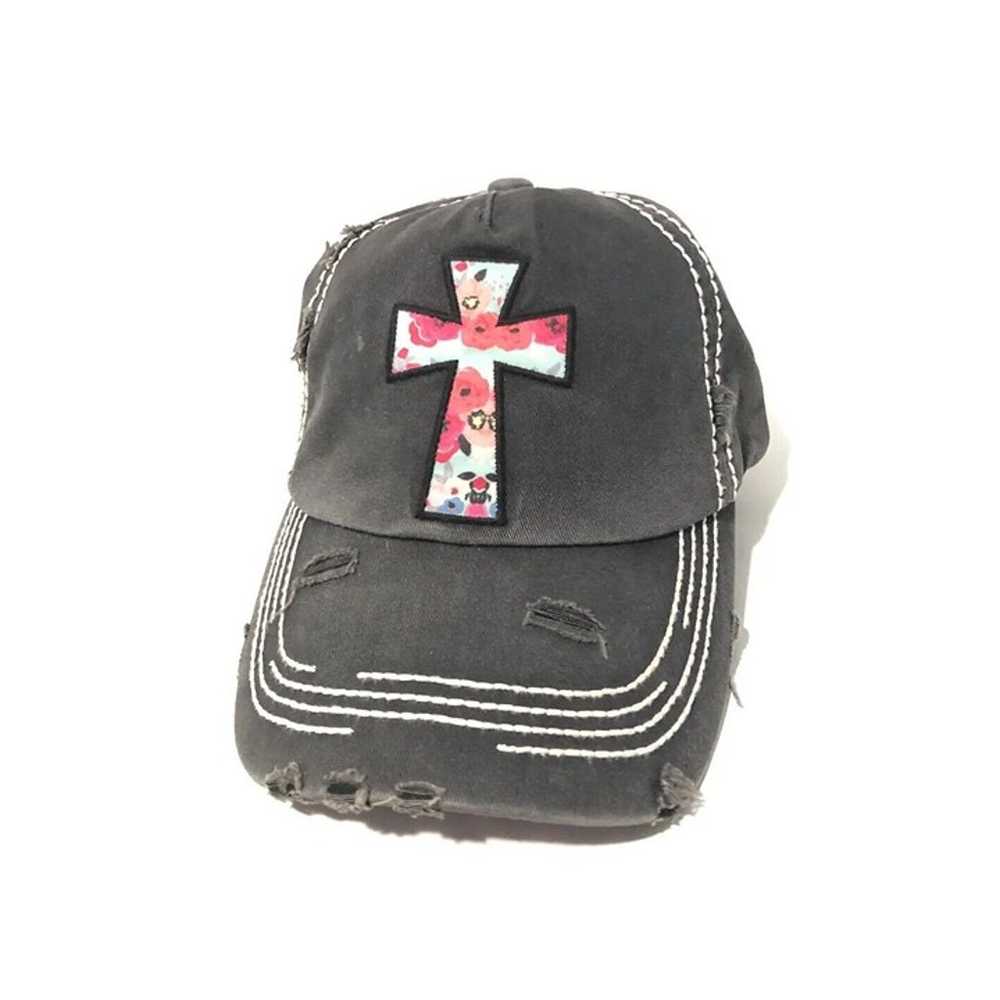 Kbethos Vintage Women’s Floral Cross Hat- Black D… - image 6