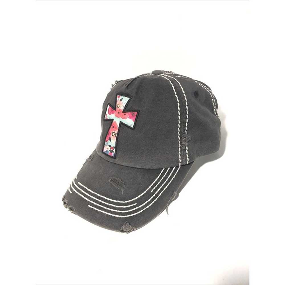 Kbethos Vintage Women’s Floral Cross Hat- Black D… - image 9