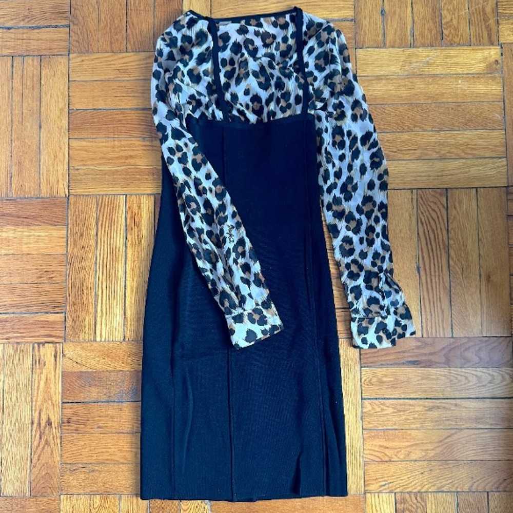 Authentic Moschino Leopard/Black Tight Dress New - image 2