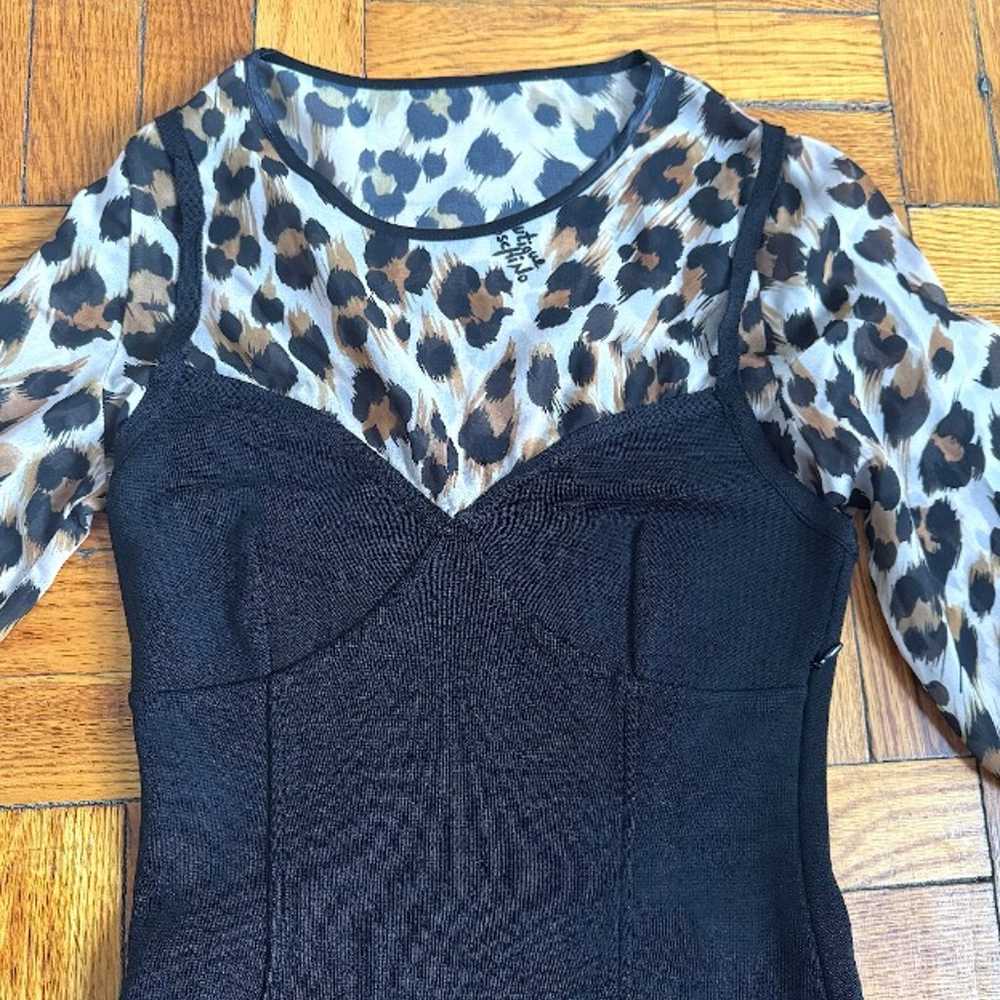 Authentic Moschino Leopard/Black Tight Dress New - image 3