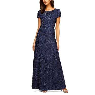 Alex Evenings Womens Rosette A-Line Gown with Seq… - image 1