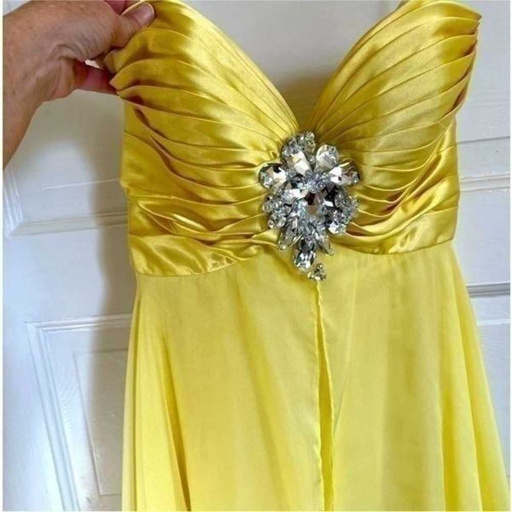 Sherri Hill Yellow Beaded Short Dress - image 2