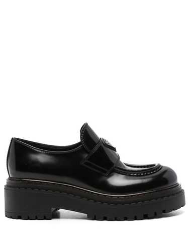 Prada Double Chocolate Patent Leather Loafers