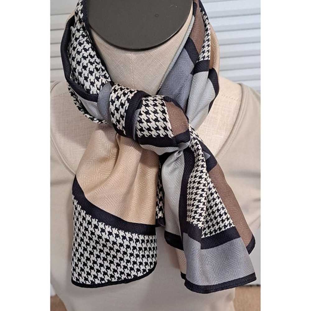 Vintage Hiroko Koshino Geometric Silk Scarf - Mad… - image 8