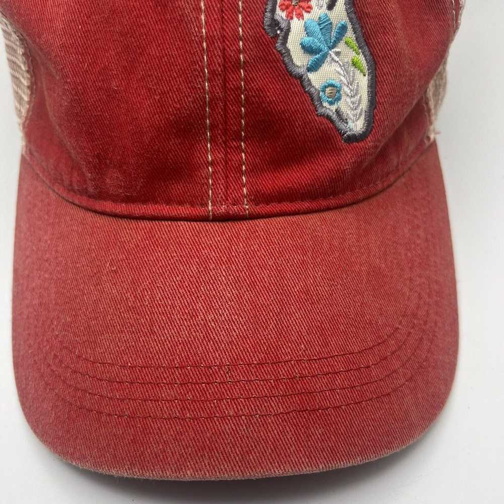 Florida Trucker Hat Cap Flower Embroidery Adjusta… - image 6