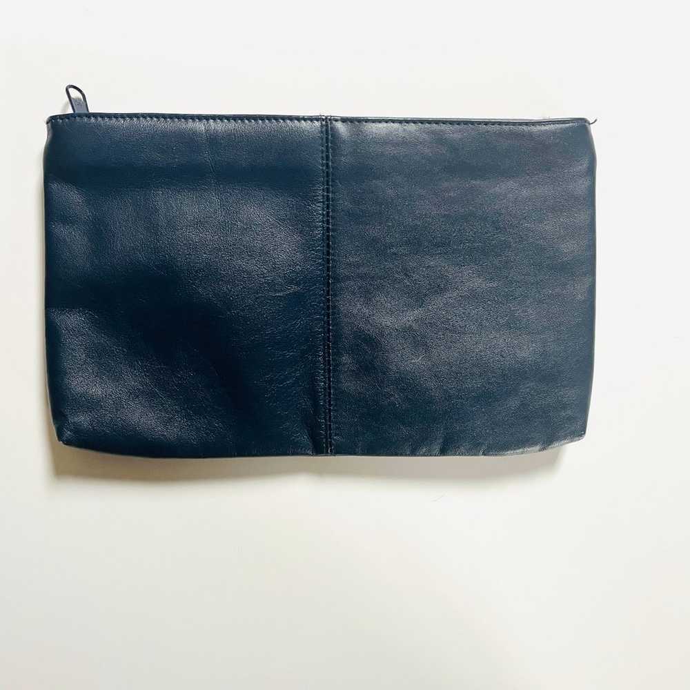 Vintage Navy Blue Clutch Wallet Purse Bag - image 2