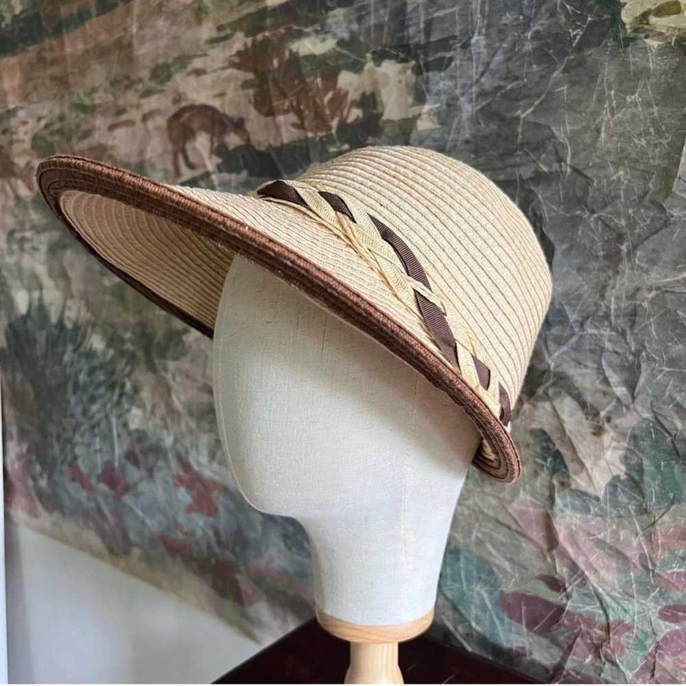 Vintage Woven Sun Visor Hat - image 1