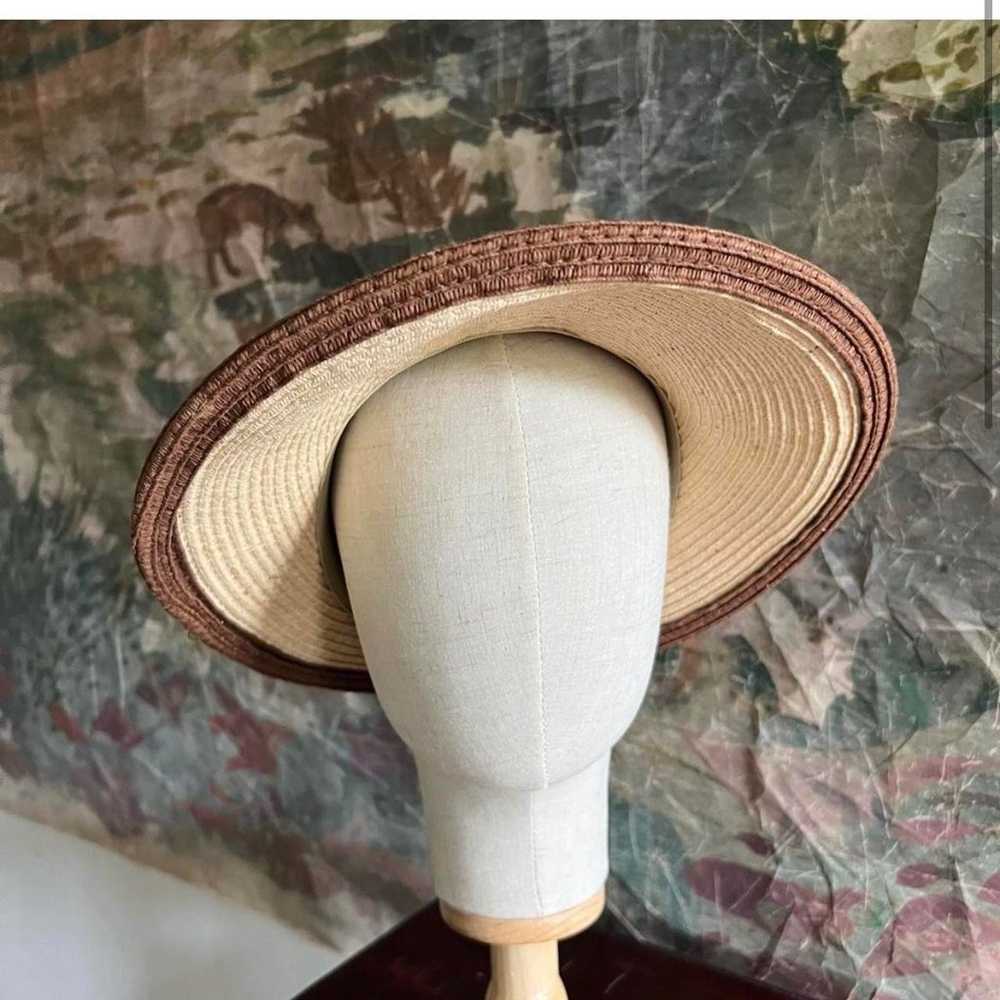 Vintage Woven Sun Visor Hat - image 2