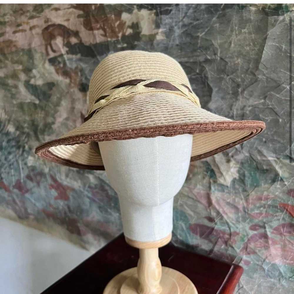 Vintage Woven Sun Visor Hat - image 3