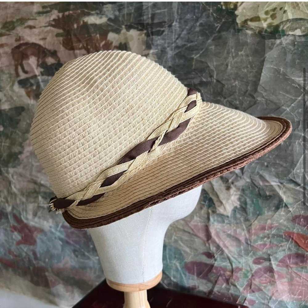 Vintage Woven Sun Visor Hat - image 4