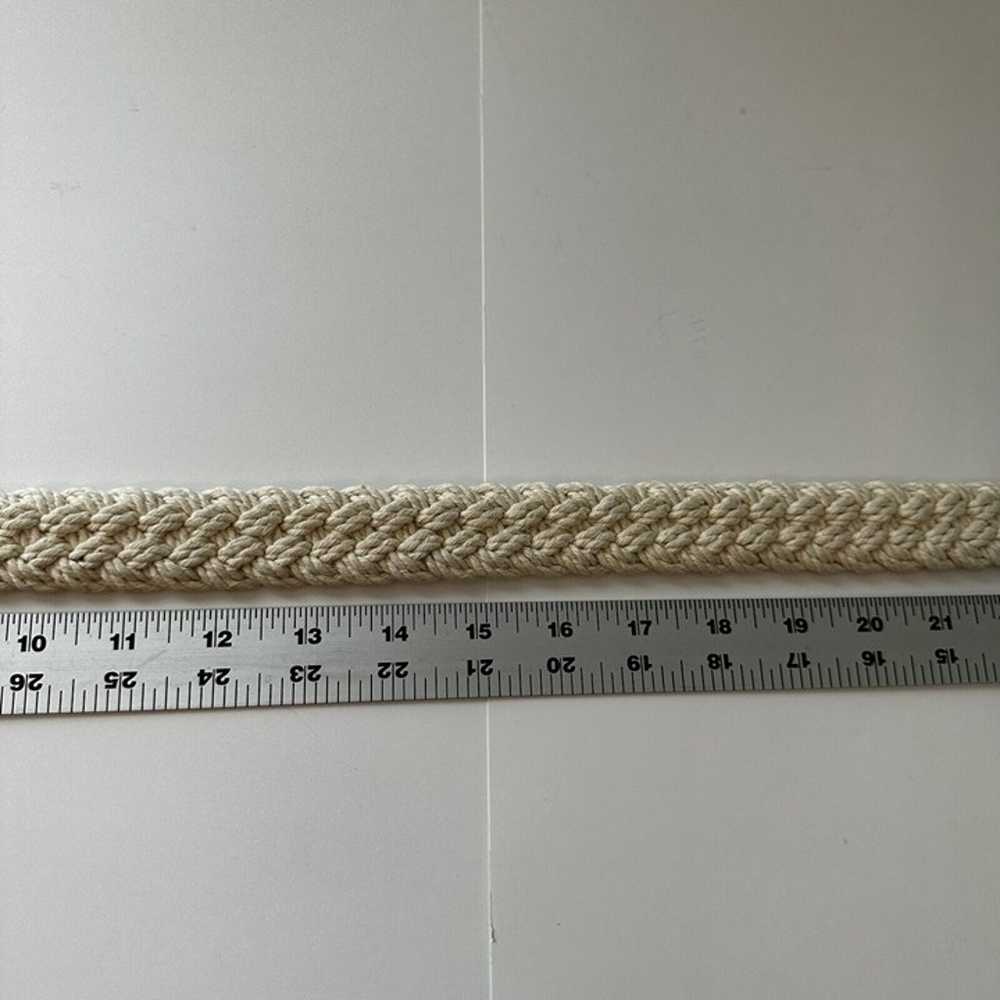 Vintage Womens Macrame and Leather Belt Size Small - image 7