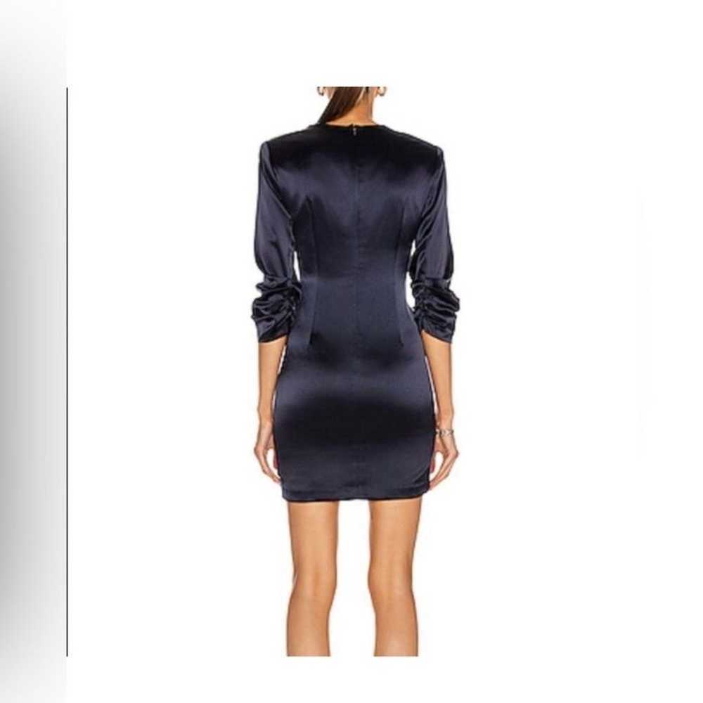 Cinq A Sept Smooth Satin Natalia Mini Navy Dress … - image 3