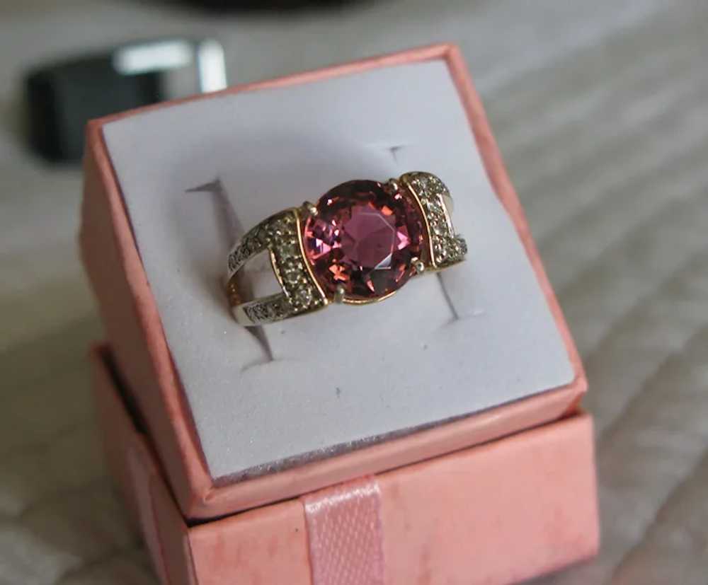 Pink Tourmaline 3.25 Carat 14K Yellow Gold Ring S… - image 11