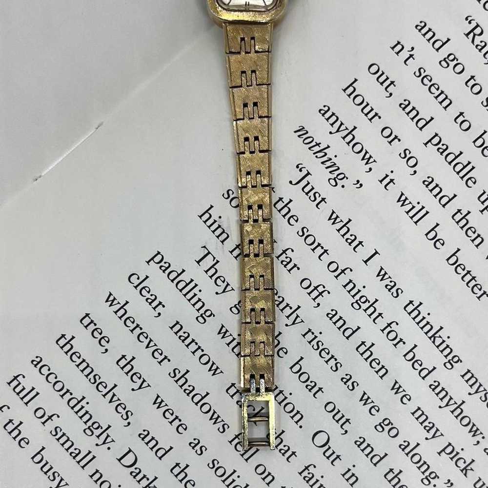 Vintage Gold Tone Timex Dainty Women's Watch - image 3