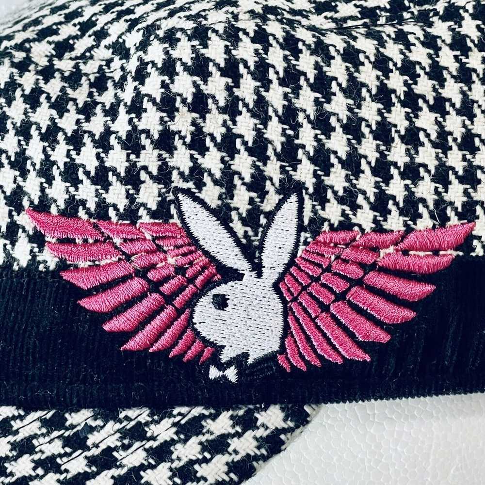 Vintage Playboy Women’s Houndstooth Hat Y2K S/M P… - image 2