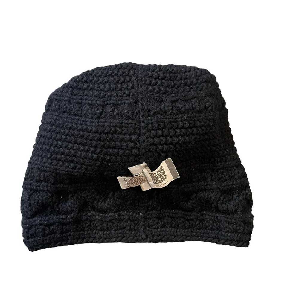 UGG Women's Cable Knit Pom Beanie Hat Black Wool … - image 5