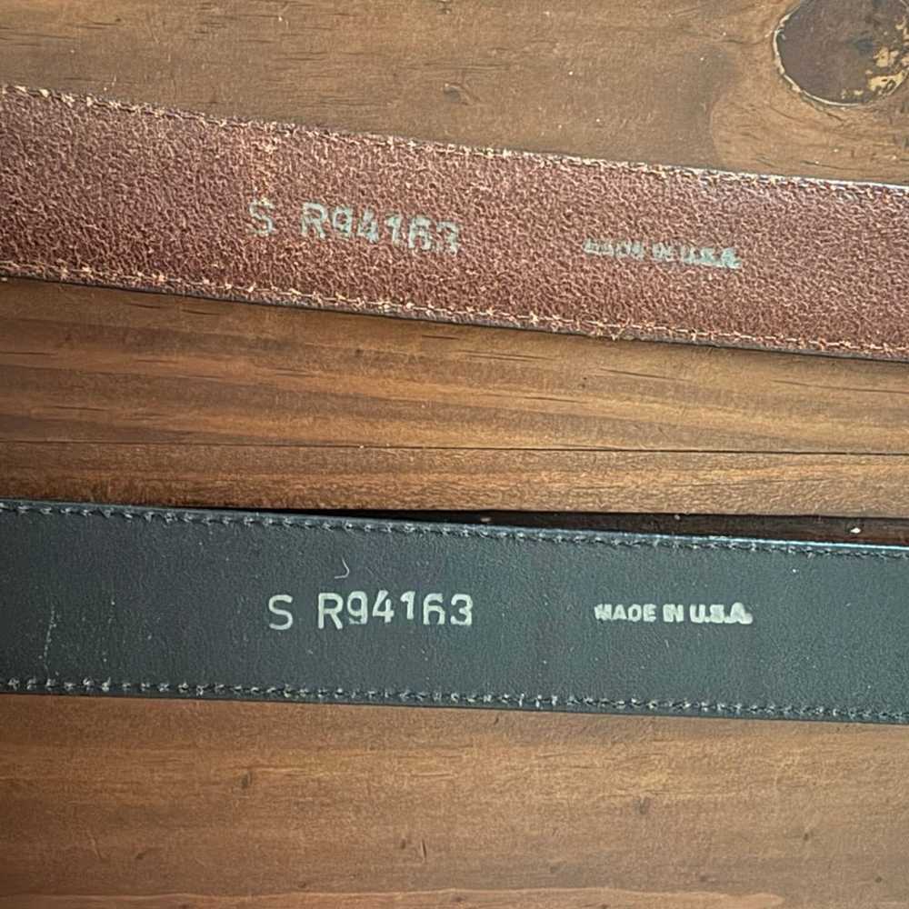 Two Matching Vintage Leather Belts - Size Small - image 6