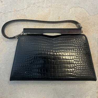 Vintage 1950’s Croc embossed handbag - image 1