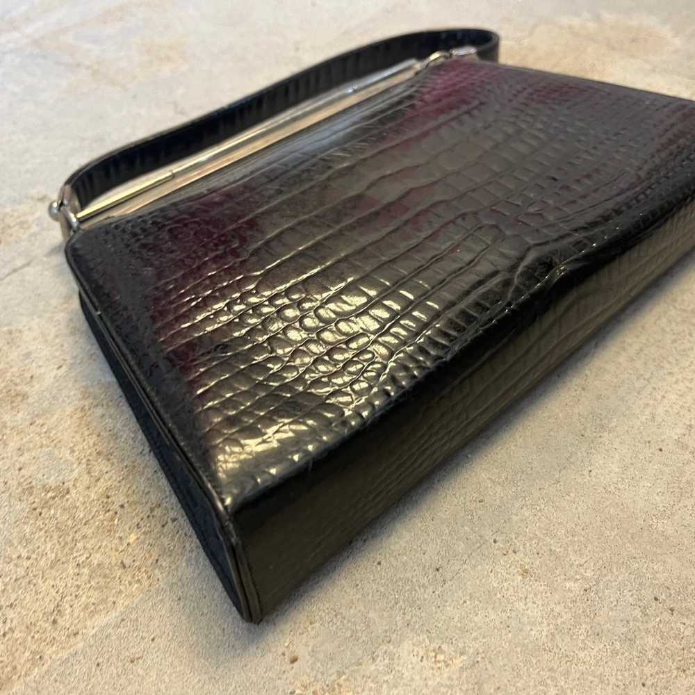 Vintage 1950’s Croc embossed handbag - image 5