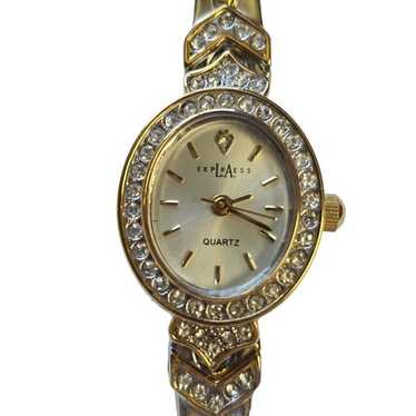 LA Express LA1347 Quartz Vintage Ladies Watch Gold