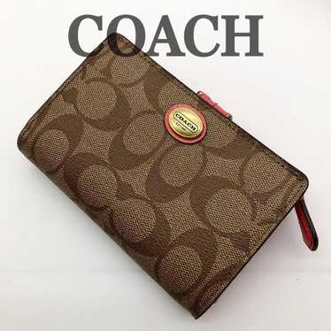 Coach Wallet Two-Fold Wallet Signature Leather