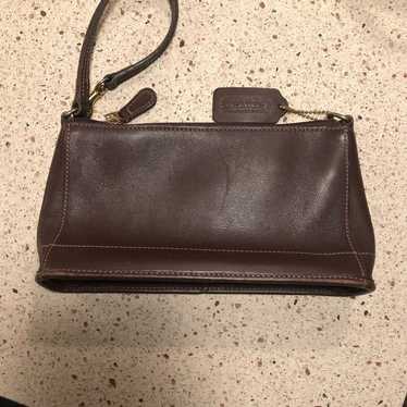 Coach Brown Leather Wristlet