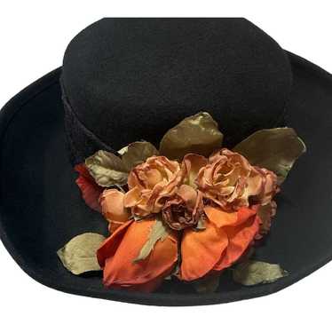 BOLLMAN HAT CO. Black Doeskin Felt 100% Wool Y2K … - image 1