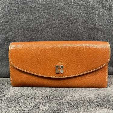 Kate Spade Caramel Brown Long Accordion Leather F… - image 1