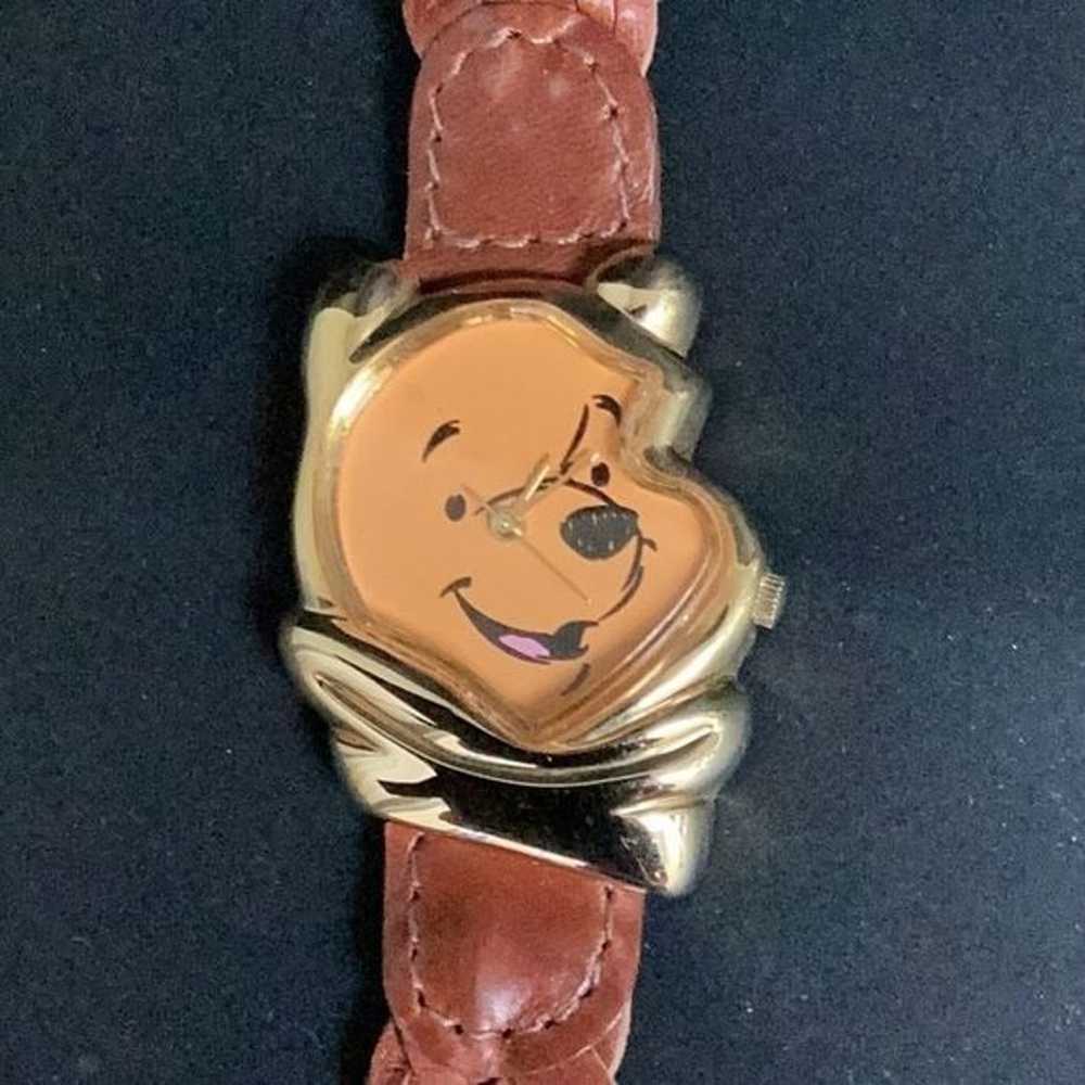 Timex Vintage Winnie The Pooh Watch with brown le… - image 2