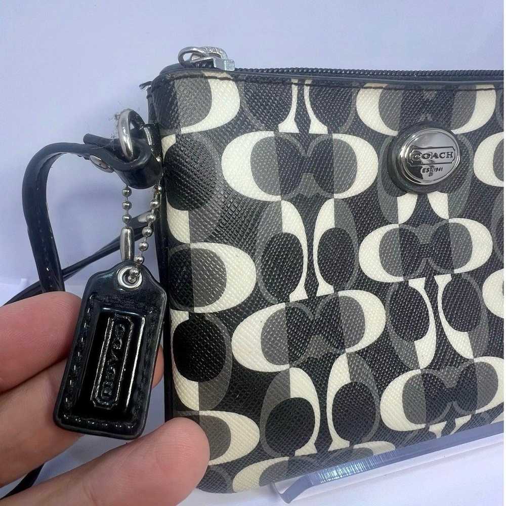 Coach Black/White VINTAGE Leather Women’s Wallet … - image 2