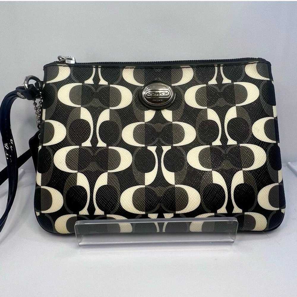 Coach Black/White VINTAGE Leather Women’s Wallet … - image 3