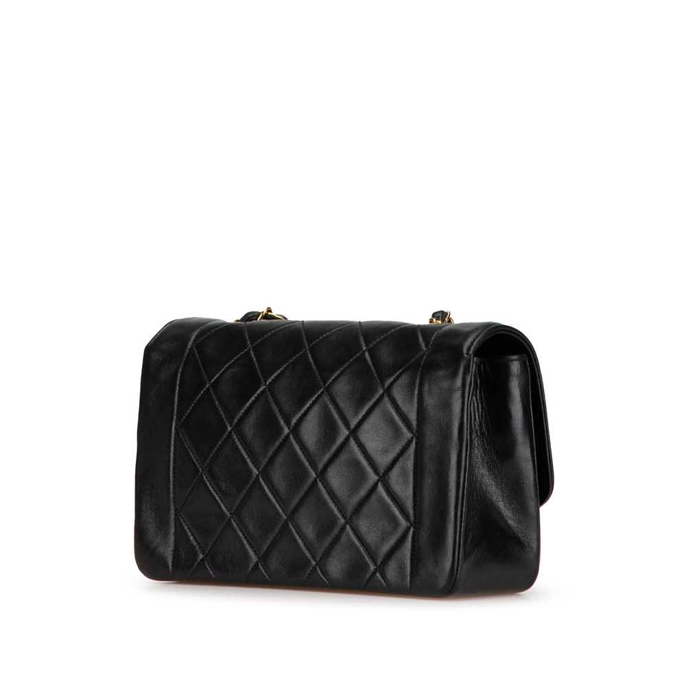 Black Chanel Small Lambskin Diana Flap Crossbody … - image 2