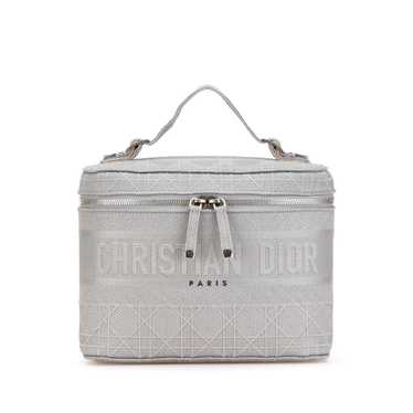 Gray Dior Canvas Cannage Diortravel Vanity Case