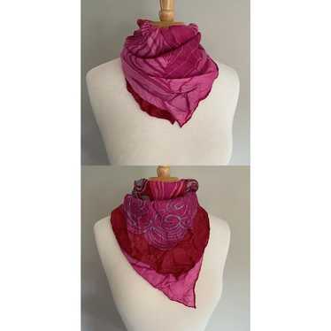 Reversible Silk Blend Rose Scarf - image 1