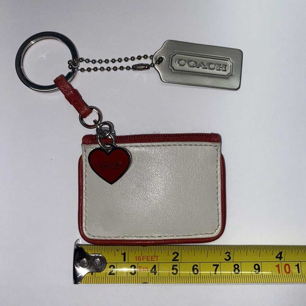 Rare Vintage Coach Key Fob Zip Leather Coin Purse… - image 3