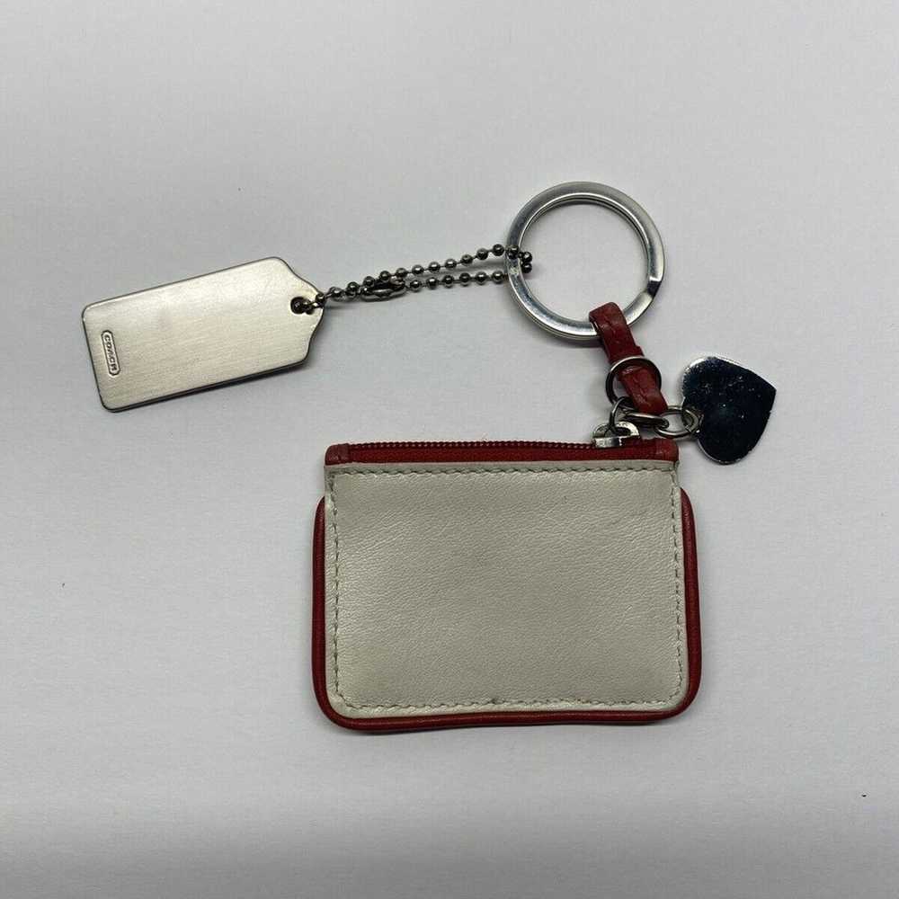 Rare Vintage Coach Key Fob Zip Leather Coin Purse… - image 5