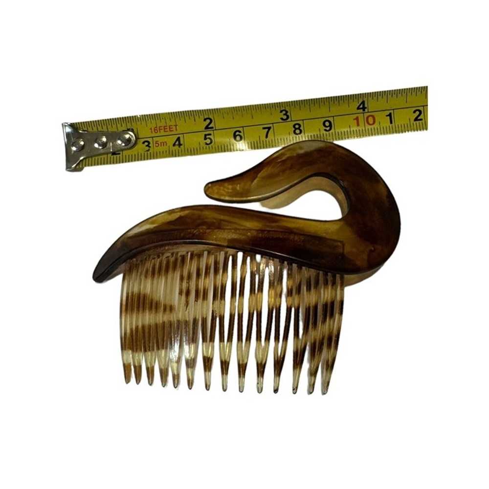 Vintage Celluloid Large Tortoise Shell Hair Comb … - image 3