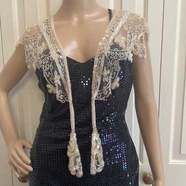 Stunning Vintage Womens Beaded Shawl. Sharmark- L… - image 1