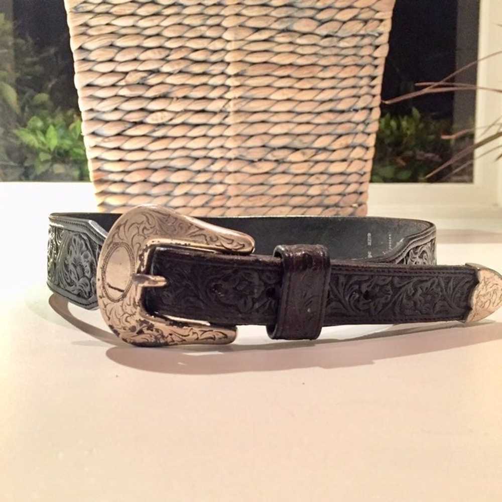 Gap Vintage Embossed Leather Belt - image 1