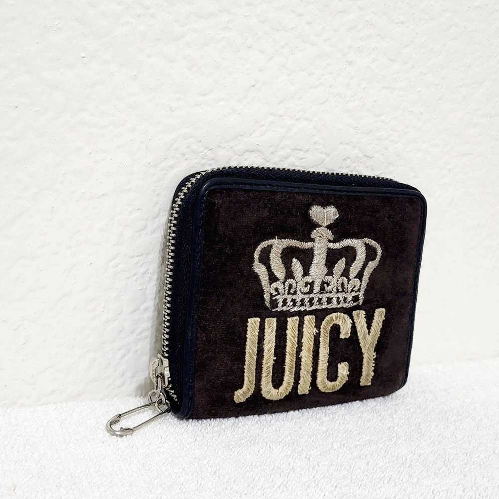 Juicy Couture Brown Velour Zip Around Wallet Vint… - image 3