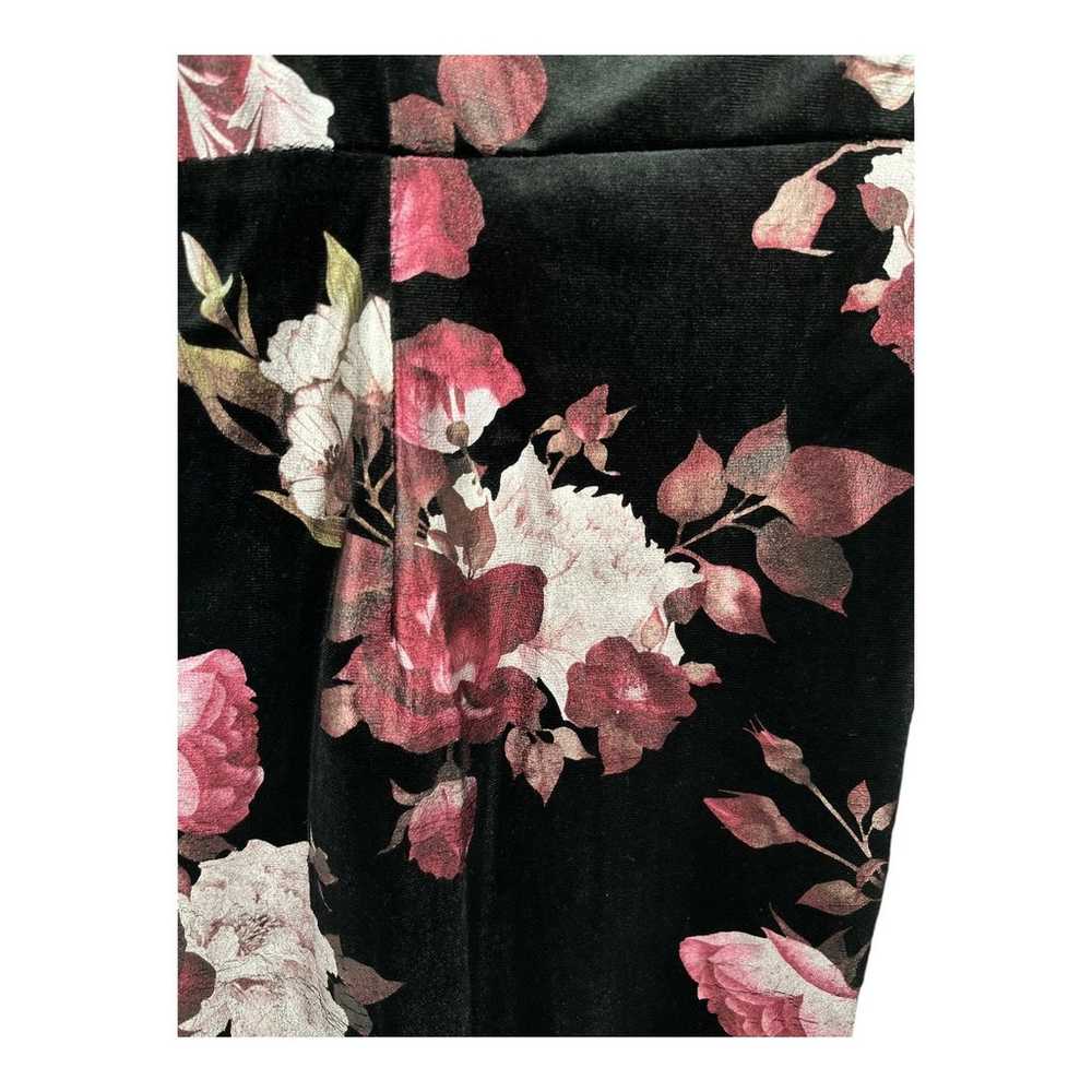 Black Halo Dress Jackie O Floral midi velvet blac… - image 3