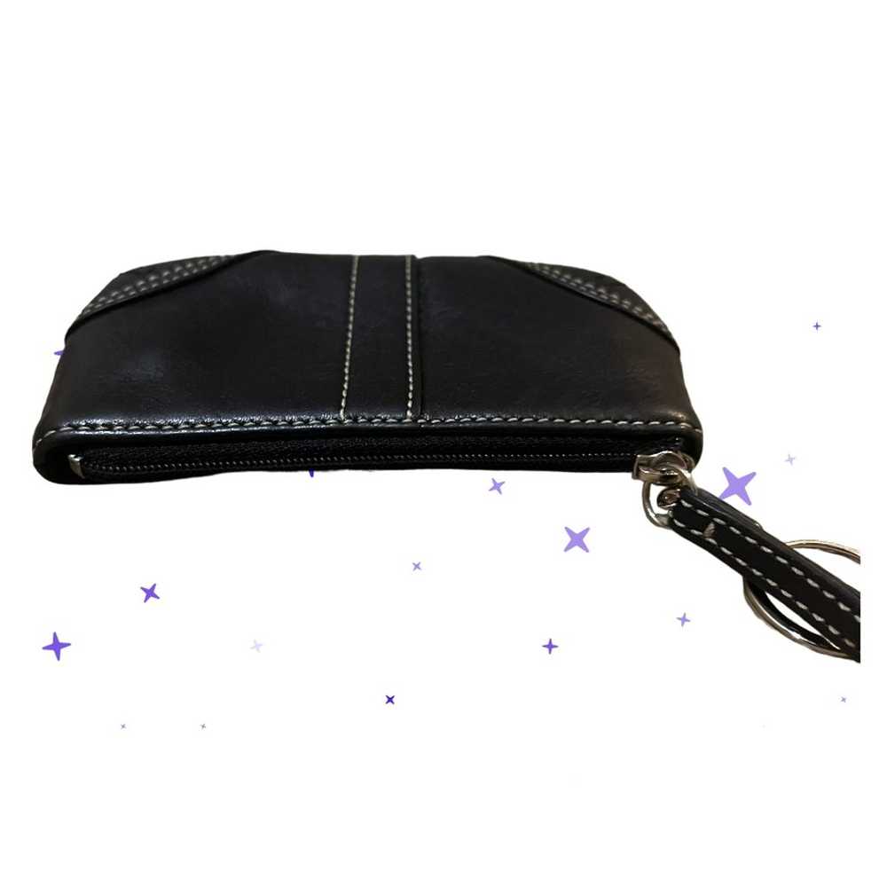 P2 Vintage Coach Soho Coin Purse-black Leather-Zi… - image 7