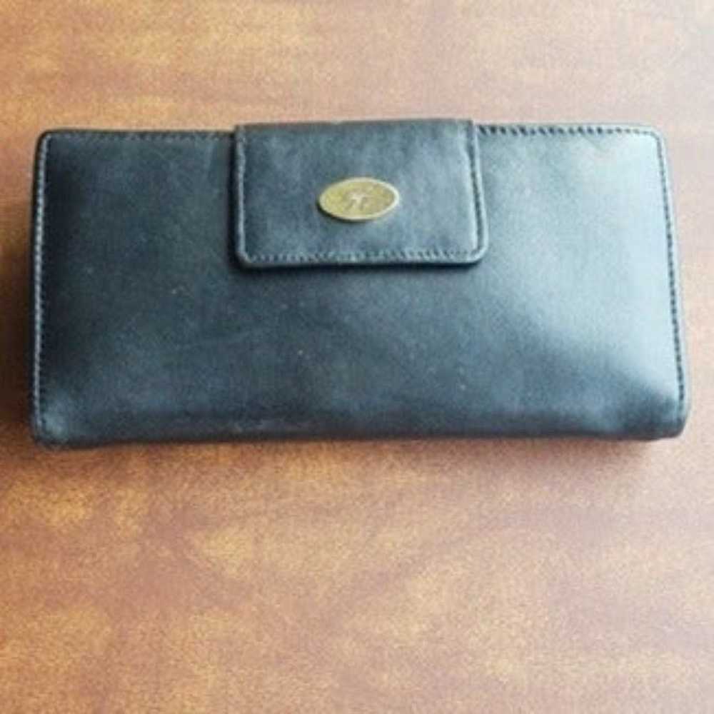 Koret, Black genuine Leather Tri-Fold Wallet wome… - image 1