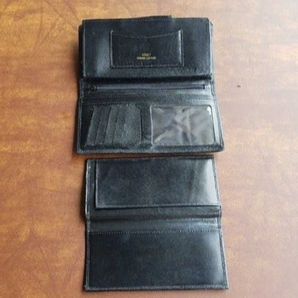 Koret, Black genuine Leather Tri-Fold Wallet wome… - image 5