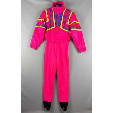 Vintage Obermeyer Ski Suit Women 8 Pink Snowsuit … - image 1