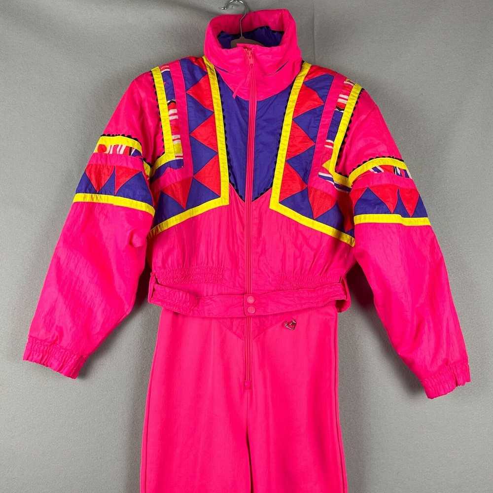 Vintage Obermeyer Ski Suit Women 8 Pink Snowsuit … - image 2