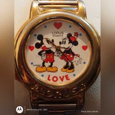 Vintage Lorus Mickey and Minnie Mouse Watch