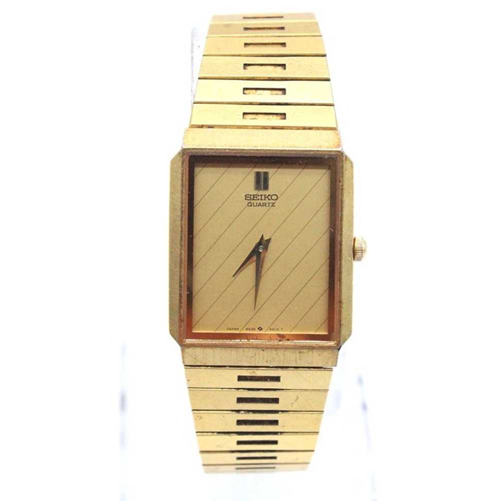 Vintage SEIKO Watch Womens Gold Tone Stainless St… - image 2