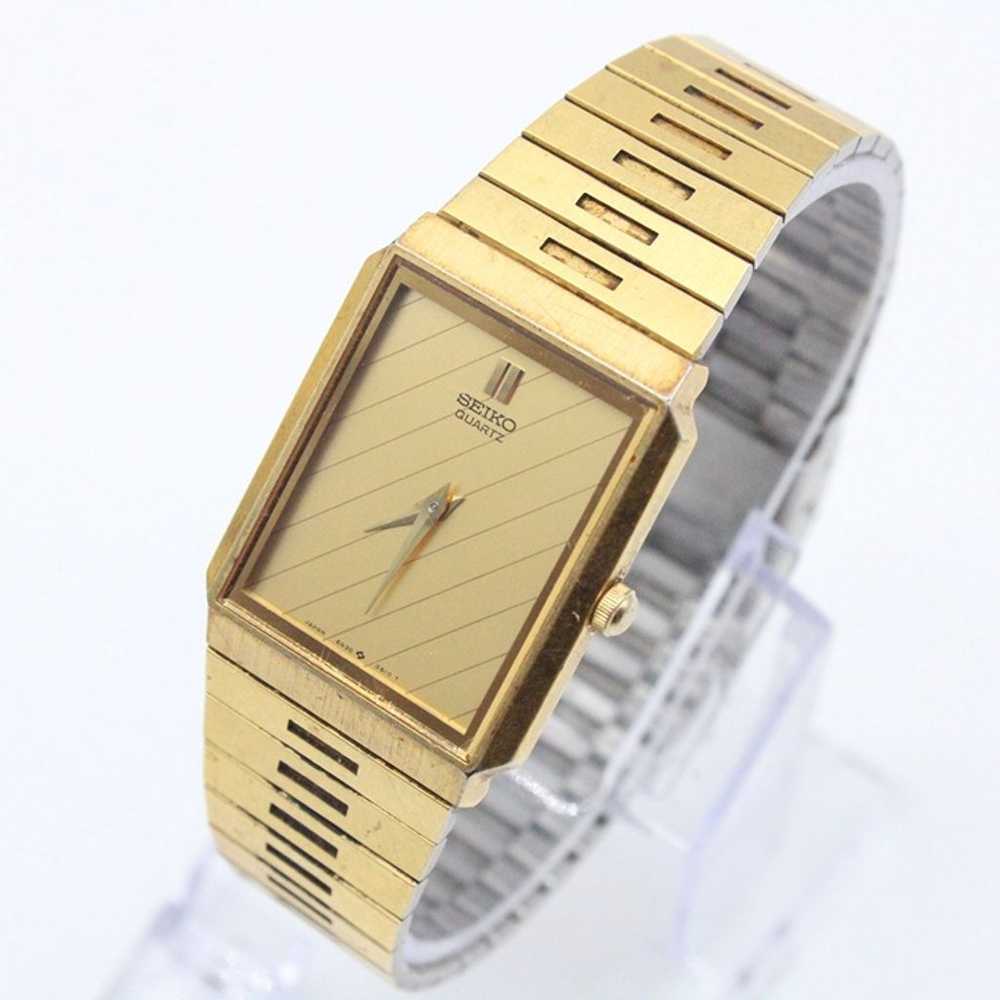 Vintage SEIKO Watch Womens Gold Tone Stainless St… - image 4