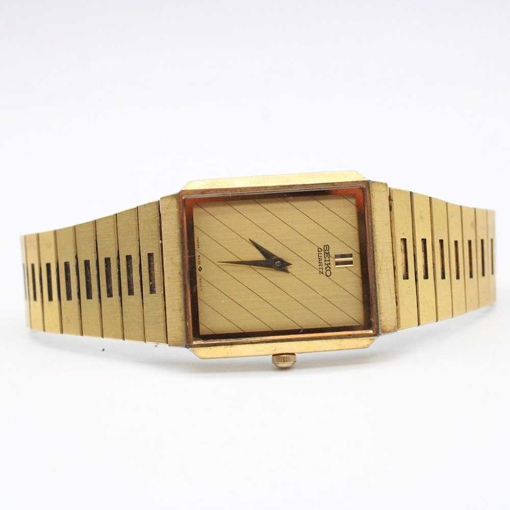 Vintage SEIKO Watch Womens Gold Tone Stainless St… - image 5